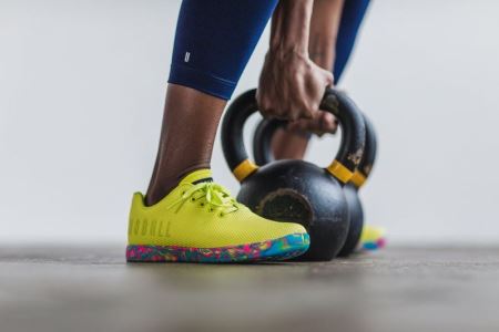 NOBULL Neon Yellow Swirl Trainer Damskie - Sneakersy Żółte | PL-3siwIp9